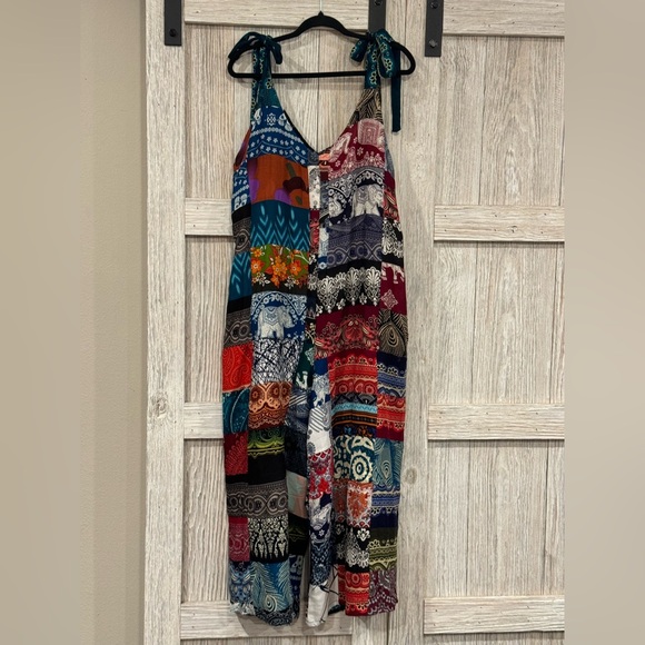 Unbranded 1 Of Kind Multiprint Romper 1 size fits most best sz 16 & smaller NWOT - Picture 2 of 4